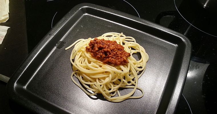 Spaghetti z mięsem w sosie pomidorowym (dla dzieci)